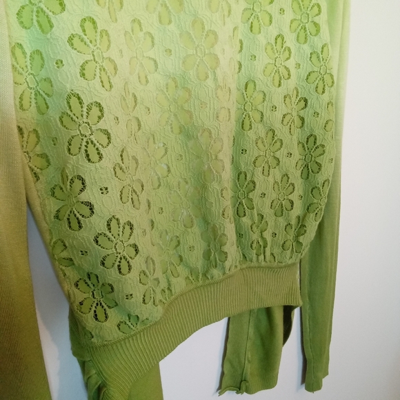 Hombre Open Waterfall Front Cardigan with Lace Back - Picture 7 of 11